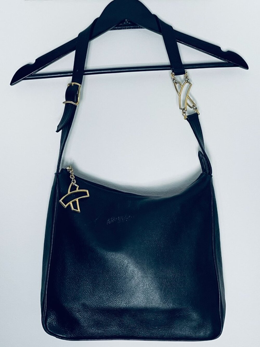 PALOMA PICASSO Vintage bag black leather shoulder bag